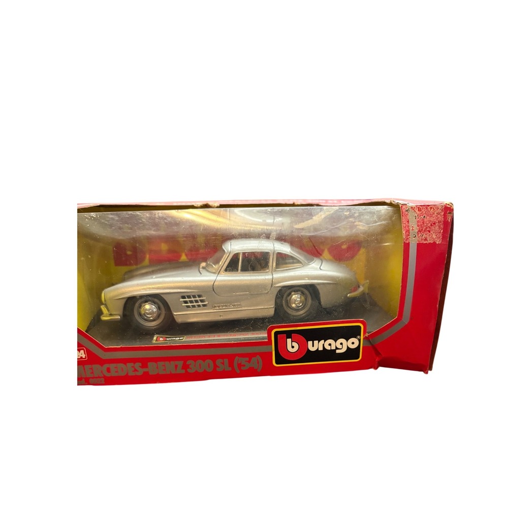 Bburago 1/24 Mercedes-Benz 300 SL 1954 Die-Cast Metal Model Car Silver 0522